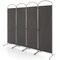 Costway 4 Panels Folding Room Divider 6 Ft Tall Fabric Privacy Screen Black/Brown/Grey/White